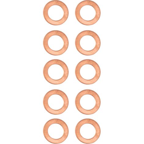 Bouchon de vidange d'huile en cuivre M12, 10 pièces, rondelle d'étanchéité plate, entretoise de bague pour le changement. (1/5)