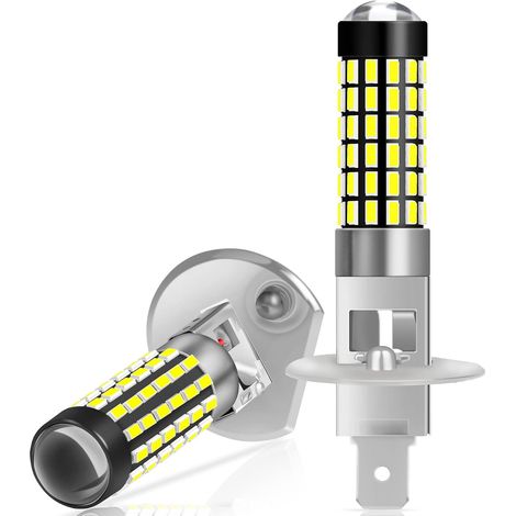 2pcs 900 Lumens H1 Base Super Bright 3014 78SMD Lens LED Bulbs Car Driving Daytime Running Light White Xenon 6000K DC 12V-24V (1/5)