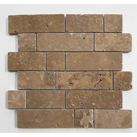 Mosaico - ALBEDO PIERRE - AL-1086 - Travertino Invecchiato Noce - 4,8cm - Pavimenti e Muri