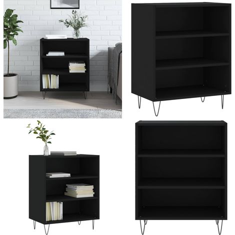 Buffet noir 57x35x70 cm bois d’ingénierie - Buffet Noir - Buffet Design - Armoire De Rangement - Meuble De Rangement - Meuble Cuisine - Home & Living (1/5)
