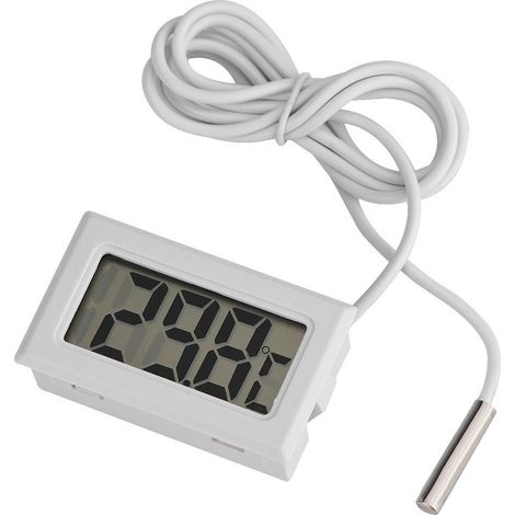 Thermomètre LCD numérique avec sonde 2M – Capteur précis pour frigo, congélateur, aquarium