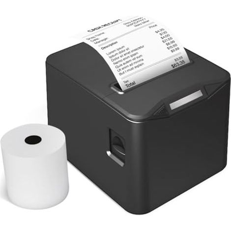 Impresora térmica de recibos de 80 mm - Conexión USB y LAN, alta velocidad con cortador automático (1/5)
