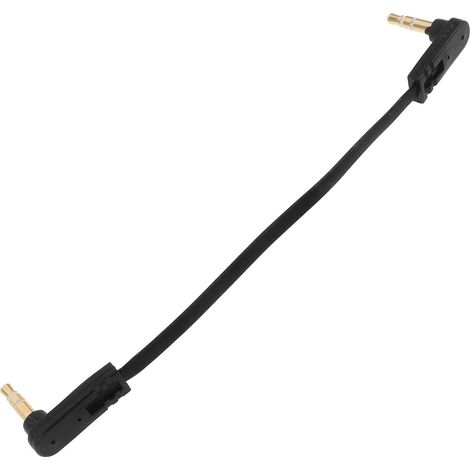 Câble Audio 3,5mm Mâle à Mâle Plat Noir en PVC pour Connexion aux Voiture Haute Fidélité Compatible Microphone et Haut-Parleur (1/5)