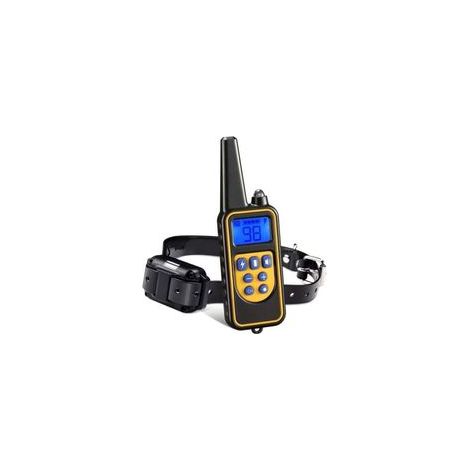 Collier de Dressage pour Chiens Rechargeable, Portée de 800m, avec Mode Vibration, Son, Choc Statique et Lumière, IPX67 Résistant à L’Eau, Adapté Aux Chiens de Petites et Moyennes Tailles