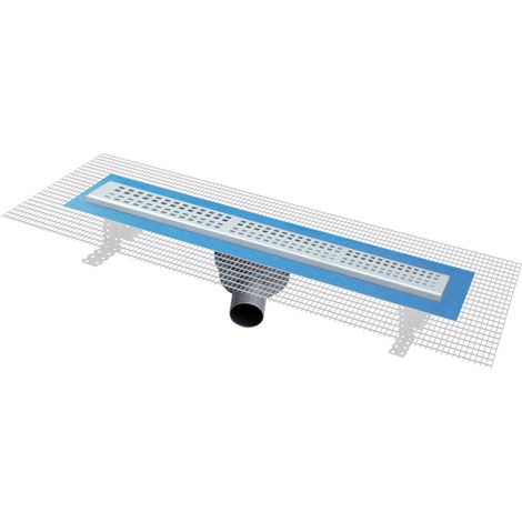 Caniveau de douche à l'italienne Pratiko2 600x60mm - Grille Cubo - First Plast (1/4)