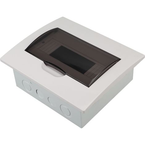 Boîte de distribution intérieure avec disjoncteur dissimulé à 10 voies, avec rail DIN et couvercle transparent. (1/5)