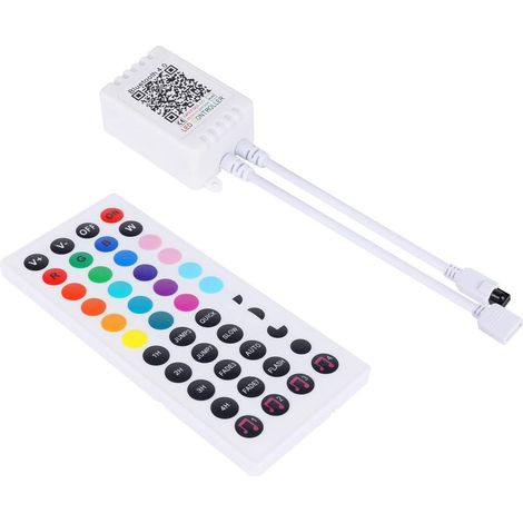 44-Tasten-IR- und weiße IR-Fernbedienung mit Bluetooth-Controller für RGB-LED-Streifen 5050 SMD-Lichtstreifen (1/5)