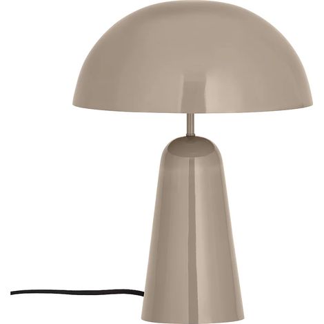Lampe à poser champignon en métal - D. 39 x H.52 cm - Beige brillant - LARKIN (1/5)