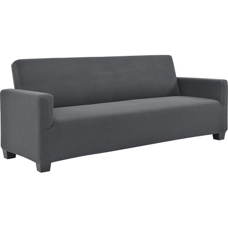 Housse protectrice pour meubles intérieurs élastique 140-210 cm gris foncé [neu.haus] (1/5)