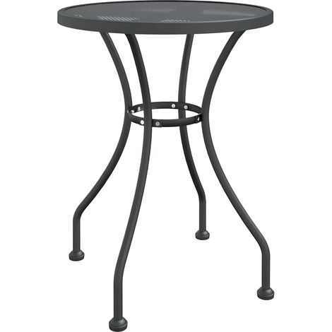 vidaXL Mesa de jardín malla metálica expandida antracita Ø60x72 cm (1/2)