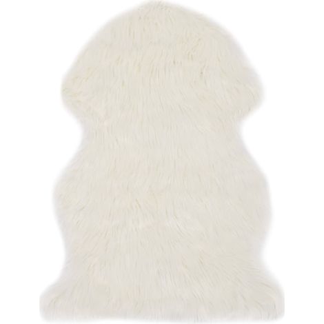 Tapis de salon, Paillasson, Tapis Chambre Moderne 60 x 90 cm Peau de mouton synthétique Blanc MKS12703 (1/4)