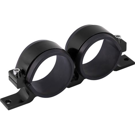 Support de montage pompe à carburant 60mm en alliage d'aluminium noir, collier double filtre berceau (1/5)