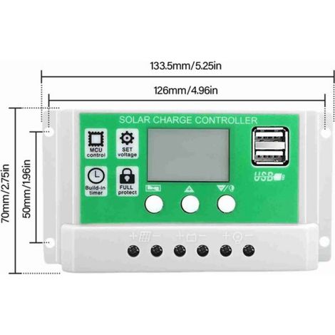 Panneau Solaire - 20 W - 12 V - Monocristallin - Pour Camping-Car Bateau Maison - Kit Complet Avec Régulateur 60 A (1/5)