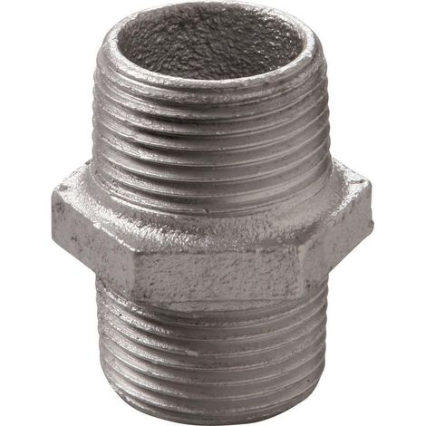 Raccord double en fonte trempée n° 280 zingué 3/4"