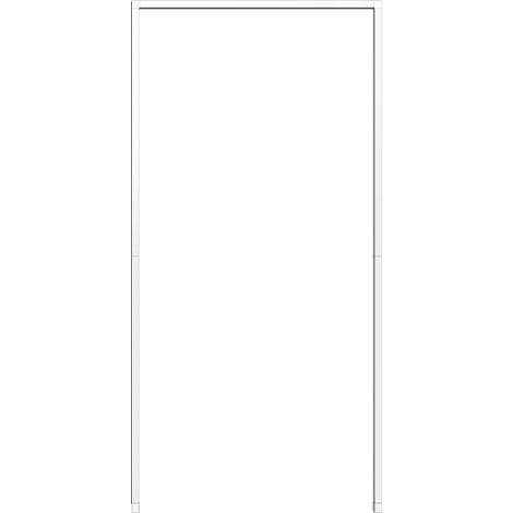 Cadre à serrage – Blanc – 125 x 245 cm – Cadre de porte – Moustiquaire – Sans perçage – Peut être raccourci individuellement (1/5)