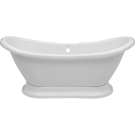 Baignoire Îlot avec Socle en Acrylique Blanc - 280 litres -Meldon (1/5)