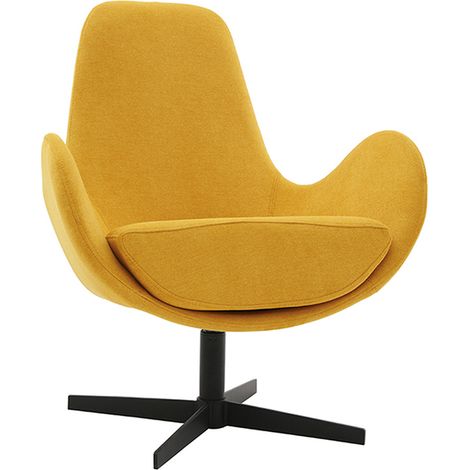 Design-Sessel Samteffekt Gelb ANDY