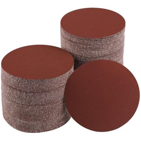 Disques Abrasifs 123mm Grain 600 Papier Poncer 100 Pièces no Trous Disque Poncage pour Ponceuse Excentrique (1/5)