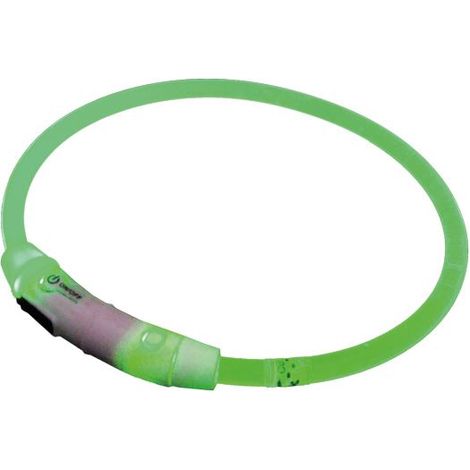 Nobby LED Leuchthalsband Visible M transparent grün Hundehalsbänder