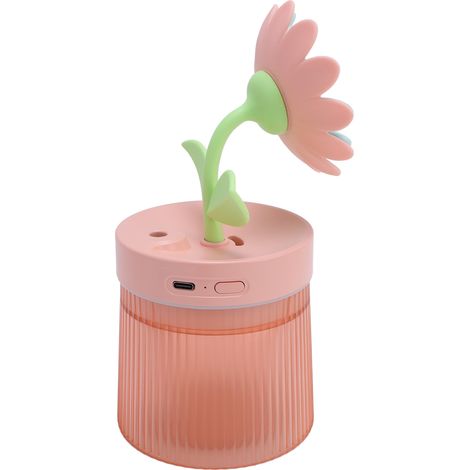 Humidificateur de bureau tournesol 260 ml, diffuseur de brume USB à lumière d'ambiance colorée, humidificateur portable pour la maison et le bureau (1/5)