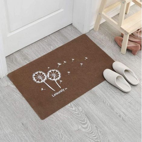 Paillasson - 1 Pièce - Polypropylène - Motif Pissenlit - Intérieur Extérieur - 40 x 60 cm (1/4)