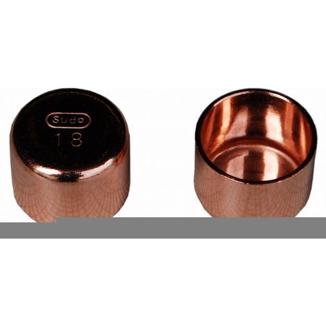 FPLUS tapon hembra cobre de 18 (caja 10) , Tapón cobre hembra para soldar a tubo de cobre.
