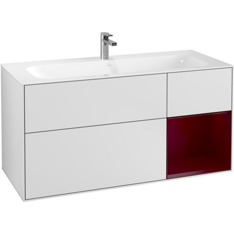 V&B Waschtischunterschrank Finion 119,6x59,1cm, Reg re Peo, wh. m lacquer (1/2)