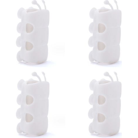 Juego de 4 soportes de ducha con ventosas de silicona, no requieren perforación, adhesivos, para niños y adultos.
