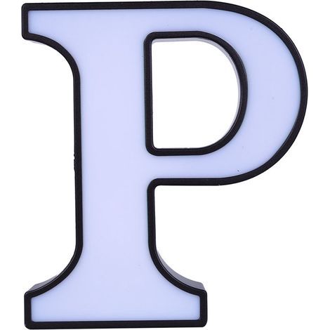 Lampe LED Alphabet 26 lettres en plastique blanc, décoration lumineuse en forme de lettre pour anniversaire, demande en mariage (1/4)
