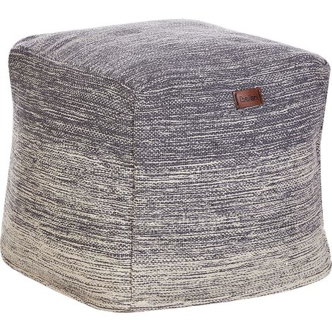 Pouf HIRRI Baumwolle Hellgrau