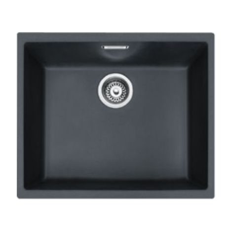 Mepamsa SQUARE 50.40 NEGRO FREG. - Fregadero De Cocina Sintetico 50 Cm 1 Cubeta 0 Escurridores (1/4)