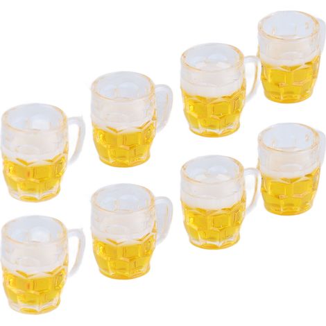 Lot de 20 mini-verres à bière, modèles de chopes pour accessoires de loisirs créatifs. (1/5)