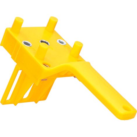 Kit de gabarits de perçage pour tourillons 41 pièces, réglable, multifonctionnel, durable et de haute précision, pour trous droits en menuiserie (Jaune) (1/5)