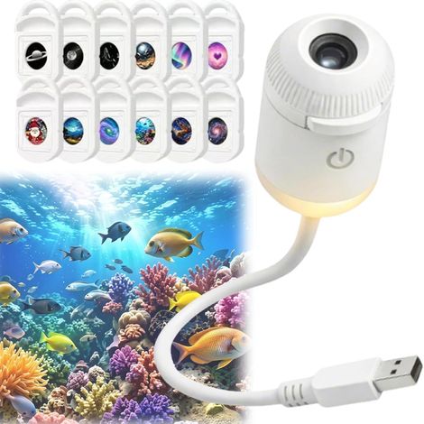 HD Smart Dynamic 5D Holographic Night Light Projector, Plug & Play HD Star Projector, 360° USB Galaxy and Moon Projector Lamp (1/5)