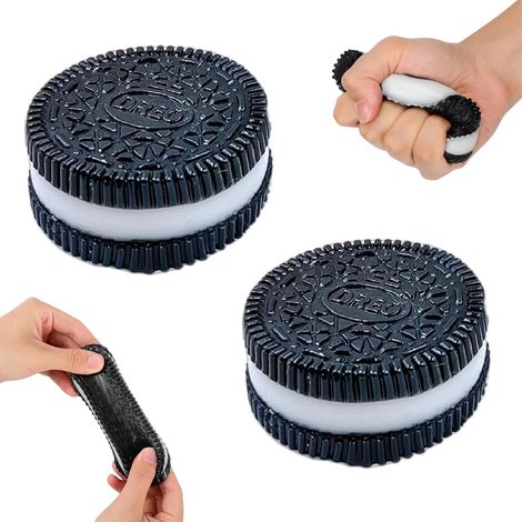 aba Squishy, Jouets Squishy, Lot de 2 Biscuits Anti-Stress pour Adultes et Enfants, Fufu Squishy, Jouet de Décompression Ultra-Doux