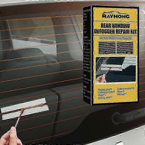 Kit de réparation compatible pour dégivrage de lunette arrière de voiture - Réparation à faire soi-même d'une grille chauffante rayée SP (1/5)