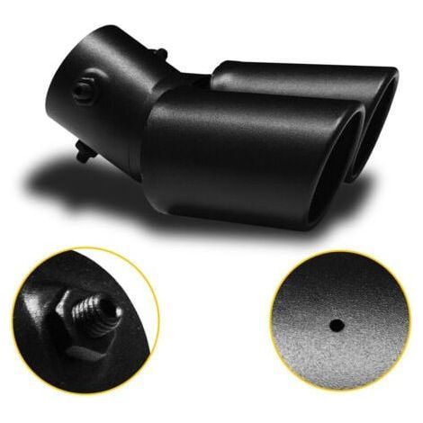 1 embout de silencieux d'échappement arrière de voiture noir, accessoires en acier inoxydable mat (1/5)