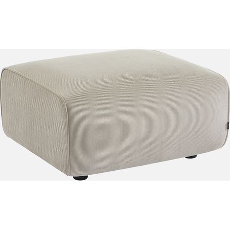 Pouf, poggiapiedi per divano Wallas velluto a coste, 2 posti (1/5)