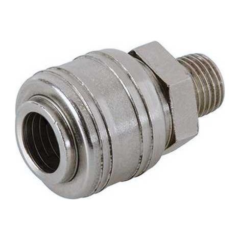 Silverline – Raccord coupleur rapide 1/4 BSP – Filetage mâle – Type Euro – Passage d'air maximal – Longévité et fiabilité (1/2)