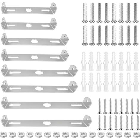 8 PcsSupport de Fixation Plafonnier, Support de Montage pour Luminaires, 90100110120 mm Support de Plaque de Plafond Plaques de Lampe pour Plafonnier de Bureau Domicile, avec Vis