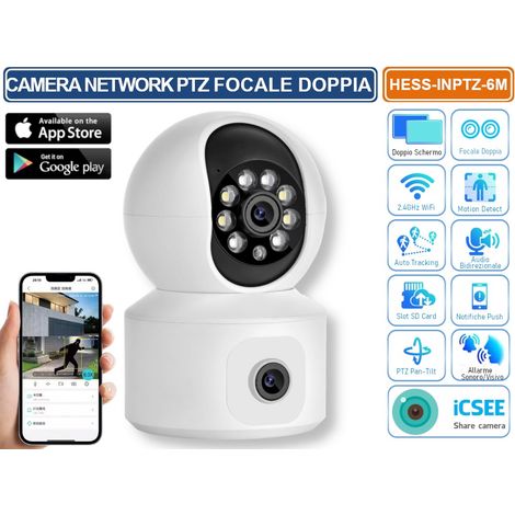TELECAMERA IP PTZ WIFI DA INTERNO 6MP ONVIF FUNZIONI SMARTS AUTOTRACKING HUMAN DETECT REGISTRA SU SD-CARD AUDIO BIDIREZIONALE (1/5)