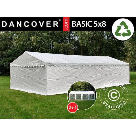 Lagerzelt Zeltgarage-Basic 2-in-1, 5x8m PE 700, weiß (1/5)
