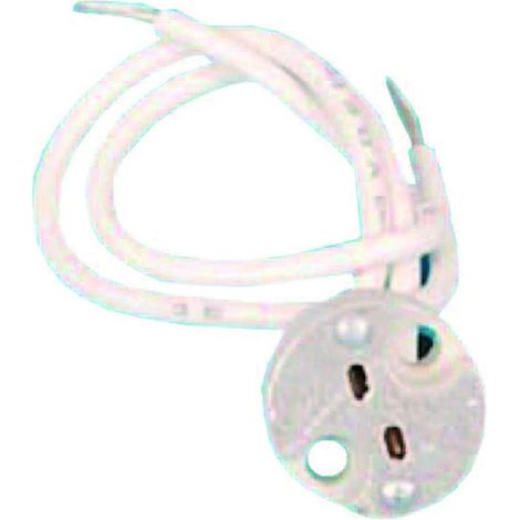 Portalampada in steatite bianco per lampade alogene 12V - confezione 5 pz