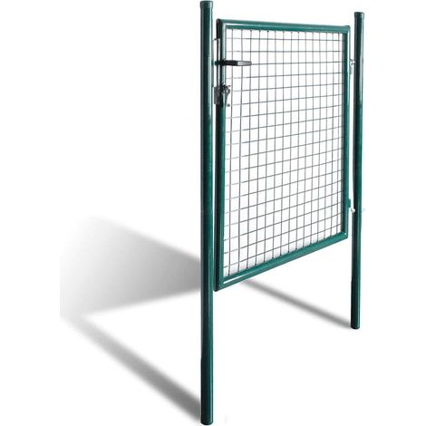 Maison Exclusive - Einzeltür-Gartentor 100x100 cm pulverbeschicht (1/5)