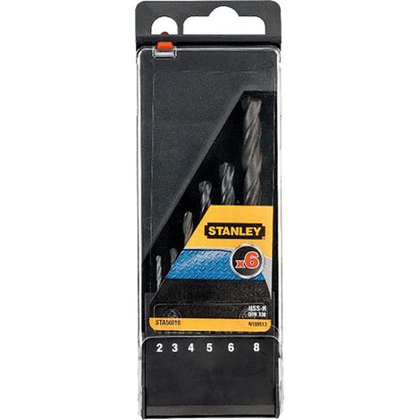 PUNTA PER METALLO HSS-R IN SET set 6 pz (da mm 2 a 8) - STANLEY