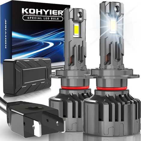 Ampoule LED H7 Ventilée 6500K Blanc 12V 24V, Plug and Play H18 H7 LED pour Voiture et Moto (1/3)