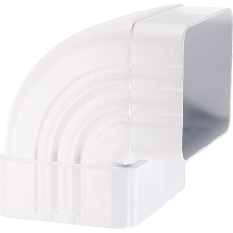 Gouttière Coude 90° Déviation de Gouttière 3x4 Pouce Forme A Accessoire de Prolongation de Gouttière Coude de Gouttière Angle Droit, Blanc (1/5)
