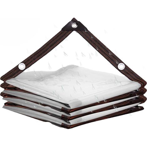 Bâche Transparente Extérieur 4x5m, Imperméable, Résistant aux UV, avec Œillets et Corde (1/5)