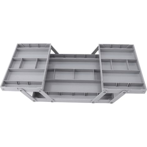 Organiseur de bureau pliable à 2 niveaux : tiroir à double rangée et plusieurs niveaux pour bijoux, cosmétiques, fournitures de bureau. Trois couches. (1/5)
