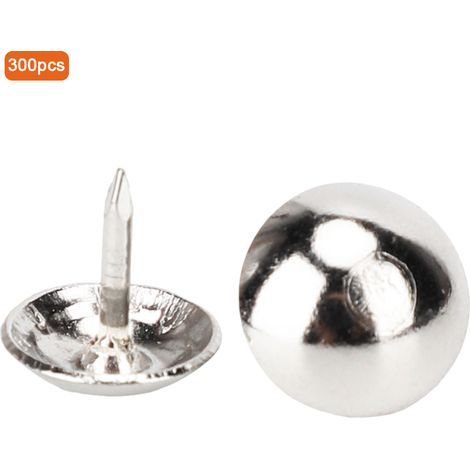 300 Clous de Rembourrage Rétro en Fer Argenté Blanc pour Décor de Meubles et Boîte à Bijoux (1/5)